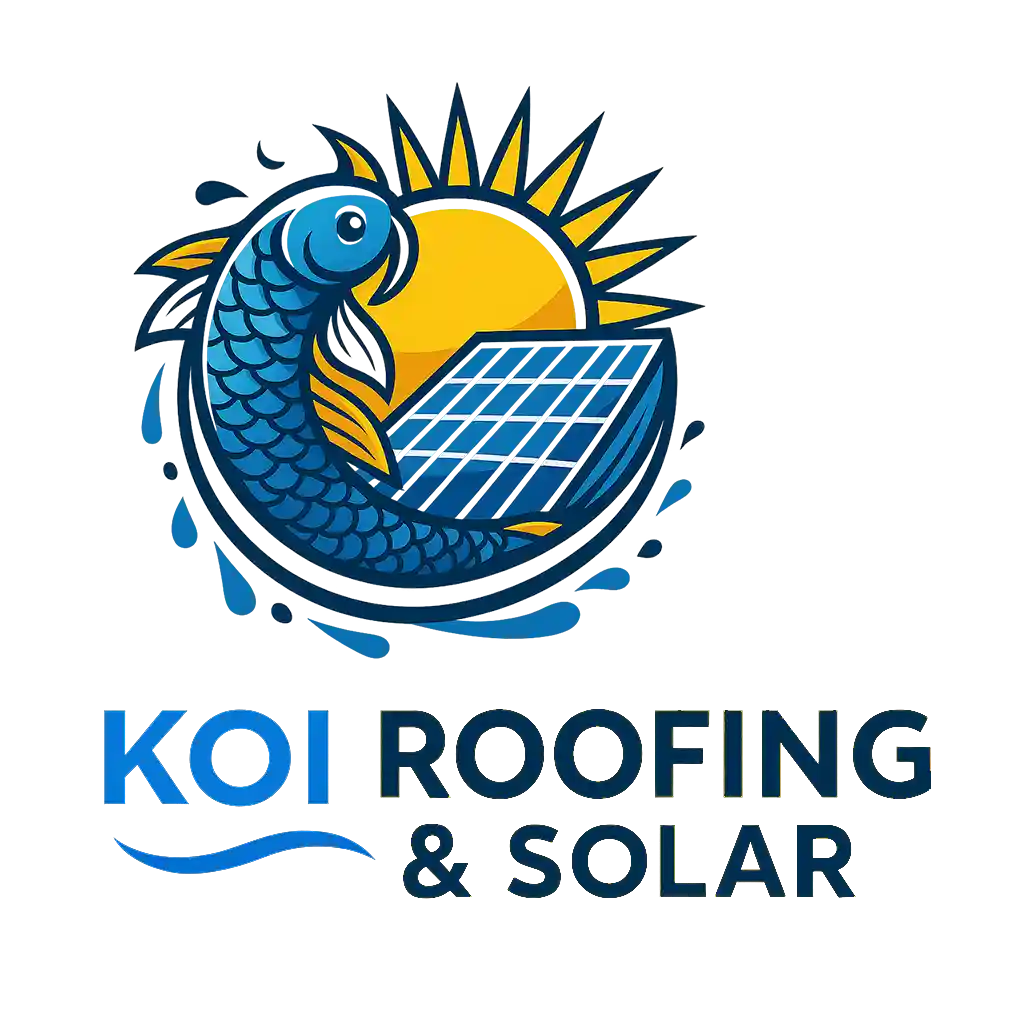 Koi Roofing and Solar logo (white)